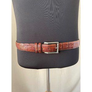 Neiman Marcus Vintage Brown Italian Genuine Crocodile Belt - Size 85/32